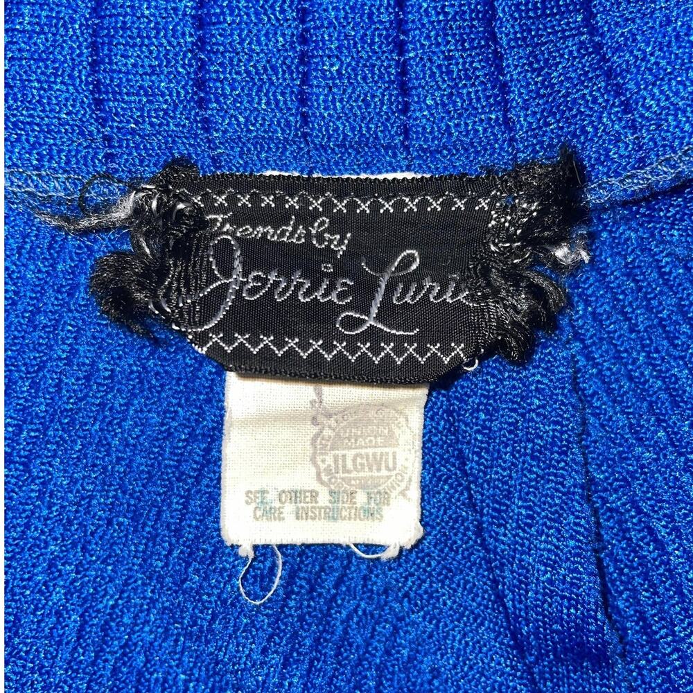 Vintage 1970's Threads by Jerrie Lurie Mod Cobalt Blue Dress Size 14 - Picture 7 of 8